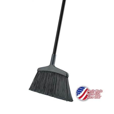 Libman Commercial Wide Commercial Angle Broom, 15, Black Handle, 6PK 1115